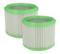 vhbw 2x filtre plissé compatible avec Makita VC3011L, VYS 25, VC3511L aspirateur - blanc/vert