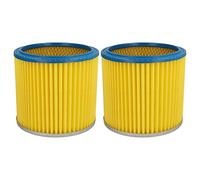 vhbw 2x filtre plissé compatible avec Parkside PNTS 30/5, 30/6 30/8 E, 30/9, 1250, 1250/9 aspirateur - bleu/jaune