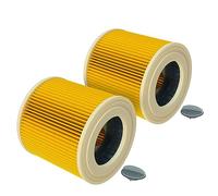 vhbw 2x filtre plissé compatible avec PowerPlus POWX321 aspirateur - jaune