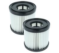 vhbw 2x filtre plissé compatible avec Ryobi PCL734, P3240, PCL733 aspirateur - noir / blanc