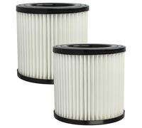 vhbw 2x filtre plissé compatible avec Scheppach ASP30-ES | ASP30-OES, ASP20, ASP20-ES, ASP 30 PLUS, NTS30 aspirateur - blanc, nettoyable