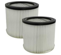 vhbw 2x filtre plissé compatible avec Scheppach NTS30 aspirateur à sec/humide - noir/blanc