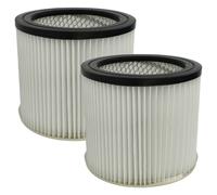 vhbw 2x filtre plissé compatible avec Scheppach NTS30 Premium aspirateur à sec/humide - noir / blanc