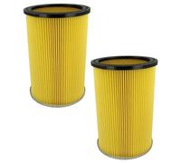 vhbw 2x filtre plissé compatible avec Thomas 15-300 ZA (... - 2010) aspirateur à sec/humide - noir/jaune, nettoyable
