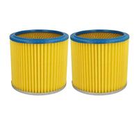 vhbw 2x filtre plissé remplacement pour Lavor 3.752.0032 pour aspirateur - bleu/jaune