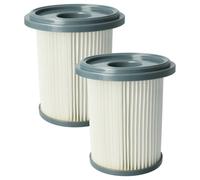 vhbw 2x filtre remplacement pour Philips 432200909790, 432200493320, FC8047 pour aspirateur - filtre HEPA gris foncé / blanc