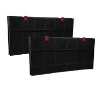 vhbw 2x Filtres à charbon actif compatible avec AEG DK9690-M, DK9690-AD, DK9690-AD9, DK 9690-m, DK9690M/CH hotte aspirante - 43 x 21,7 x 3,3 cm