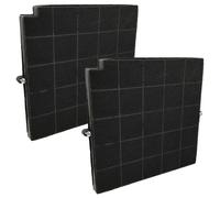 vhbw 2x Filtres à charbon actif compatible avec Arthur Martin NORTE 881533, NORTE 881611, NOTOS 881446 hotte aspirante - 26,5 x 25,8 x 1,8 cm