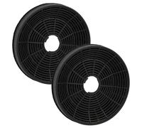 vhbw 2x Filtres à charbon actif compatible avec Beko 8848783200, 8848803200, 8848793200, 8851313200, HCA 62540 B hotte aspirante - 16 cm