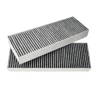 vhbw 2x Filtres à charbon actif compatible avec Bora séries BFIU, séries BHU, séries BIU table de cuisson avec hotte intégrée - 34 x 12,2 x 4,25 cm