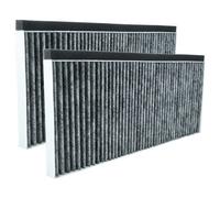 vhbw 2x Filtres à charbon actif compatible avec Bosch DFM094W52, DFM064W54, DFR067A52, DFM064W52, DFR097A52 hotte aspirante - 45,5 x 20,0 x 2,3 cm