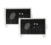 vhbw 2x Filtres à charbon actif compatible avec Bosch DHU636ECH/01, DHU636PGB/01, DHU635EGB/01, DHU636E/01 hotte aspirante - 45 x 32 x 4 cm