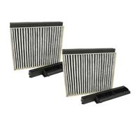 vhbw 2x Filtres à charbon actif compatible avec Bosch DWQ96DM50, DWQ96DM50/01, DWQ96DM50B/01 hotte aspirante + cadre de support