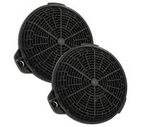 vhbw 2x Filtres à charbon actif compatible avec Cata Valto WH 02059008, Valto 900 XGWH, Valto 900 XGBK, VN 600 INOX hotte aspirante - 13,25 cm