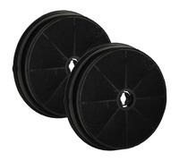 vhbw 2x Filtres à charbon actif compatible avec DeLonghi CH889, CH887, CH613, CH587, CHS303, CHD977, CHC303 hotte aspirante - 19 cm