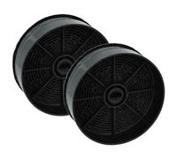 vhbw 2x Filtres à charbon actif compatible avec Electrolux INKA SMART C LG A52, INKA SMART C LG A70, INKA SMART HC X A52 hotte aspirante - 12,4 cm