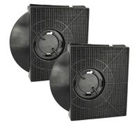 vhbw 2x Filtres à charbon actif compatible avec Elica ELIBLOC 9 LX SILVER F/60, ELIBLOC 9 LX GR A/80 (X UTS) hotte aspirante - 21,3 x 20,7 x 4,1 cm