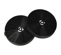 vhbw 2x Filtres à charbon actif compatible avec Exquisit KFD 6000-8, IH90-8, KFD 60-8.1, KFD60-8, KFD60-8.1, KFD 6000-8.1 hotte aspirante - 17,5 cm