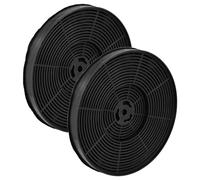 vhbw 2x Filtres à charbon actif compatible avec Exquisit UBH10-2.1, UBH10, UBH10-2 INOXLOOK, KFD927-2, MI/FSH60, SH60 hotte aspirante - 17,5 cm