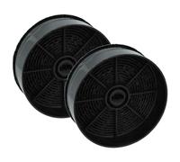 vhbw 2x Filtres à charbon actif compatible avec Faber 305.0567.012, 305.0567.013, 305.0567.014, 305.0599.305, 305.0599.306 hotte aspirante - 12,4 cm
