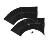 vhbw 2x Filtres à charbon actif compatible avec Faure FHT6136B, FHT6136W, FHT6136X hotte aspirante - 28 x 13,3/9,5 x 2,6 cm