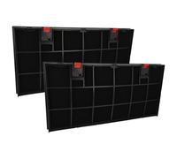 vhbw 2x Filtres à charbon actif compatible avec Hotpoint-Ariston DFL 230, DFL 230 T, ET DF 285 ALL, IDF 2800 hotte aspirante - 43 x 21,2 x 2,7 cm