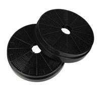 vhbw 2x Filtres à charbon actif compatible avec Klarstein 10034112, 10034151, 10034152, 10034301, 10034849, 10035466, 10035467 hotte aspirante - 17,5 cm