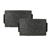 vhbw 2x Filtres à charbon actif compatible avec Miele DA 3566, DA 3590-90, DA 3568, DA 3590, DA 3560-60 hotte aspirante - 23,7 x 14,6 x 1,9 cm