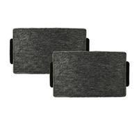 vhbw 2x Filtres à charbon actif compatible avec Miele DA 3596, DA 3668, DA 3690, DA 3598, DA 3660, DA 3698 hotte aspirante - 23,7 x 14,6 x 1,9 cm