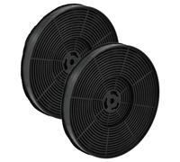 vhbw 2x Filtres à charbon actif compatible avec Respekta CH22010W-X, CH22010WX, CH22010S-X, CH22010SX, CH 22010 WX hotte aspirante - 17,5 cm