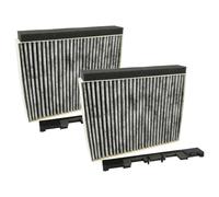 vhbw 2x Filtres à charbon actif compatible avec Siemens LC68GB540/03, LC76BA530/03, LC76BA530/02, LC76BA530/01 hotte aspirante + cadre de support