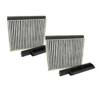 vhbw 2x Filtres à charbon actif compatible avec Siemens LC96BBC50, LC94BBC51, LC94BBC51/01, LC94BBC50B/01 hotte aspirante + cadre de support