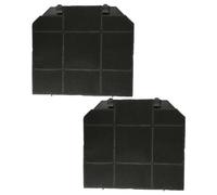 vhbw 2x Filtres à charbon actif compatible avec Smeg KSE90X, KSE90X1, KSE90X2, KSE90A1, KSE90A2, KSE90A3 hotte aspirante - 26,5 x 23,5 x 1,5 cm