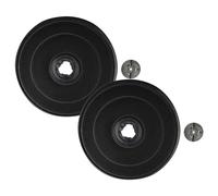 vhbw 2x Filtres à charbon actif compatible avec Smeg KSEC61EBE, KSEC61NEE, 881265, KSEC66XE, KSEC6B, KSEC61XE, KSEC66X hotte aspirante - 2,3 cm