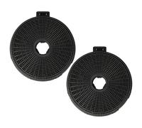 vhbw 2x Filtres à charbon actif compatible avec Teka DG 985, DG3 90, DG3 60, DG3 60 GLAS, DG3 90 GLAS, DH2, DG3 985 ISLA hotte aspirante - 20 cm
