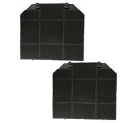vhbw 2x Filtres à charbon actif remplacement pour Smeg 690073174, KITFC161 pour hotte aspirante - 26,5 x 23,5 x 1,5 cm