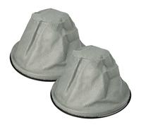 vhbw 2x Filtres à sac compatible avec Einhell TC-AV 1618 D, TC-AV 1620 DW, TC-AV 1718 D aspirateur de cheminée, aspirateur à cendres - Filtre de rechange, lavable noir/gris