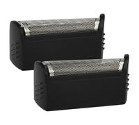 vhbw 2x Grille compatible avec Braun 1509, 1512, 1507s, 1508, 1013, 1013s, 1008, 1012, 2035 rasoir électrique + cadre, noir/argenté