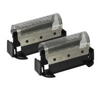 vhbw 2x Grille compatible avec Braun 5420, 5554, 5421, 5556, 5526, 5428, 5426, 5422, 5423 rasoir électrique + cadre, noir/argenté
