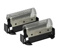 vhbw 2x Grille compatible avec Braun Micron 808 rasoir électrique + cadre, noir/argenté