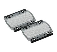 vhbw 2x grille de rasoir compatible avec Braun 370, 350, 375, Pocketgo Twist E-Razor, 5614, 5615, P10, 355 rasoir, noir/argenté