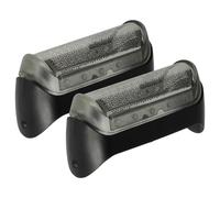 vhbw 2x Grille de rasoir électrique remplacement pour Braun 20B, 10B + cadre, noir/argenté