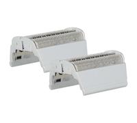 vhbw 2x Grille double compatible avec Braun 370, 380, 350, 360, 390cc rasoir électrique + cadre, argenté