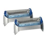 vhbw 2x Grille remplacement pour Braun 20S pour rasoir électrique + cadre | argenté/bleu