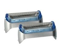 vhbw 2x Grille remplacement pour Braun 20S pour rasoir électrique + cadre, bleu/argenté