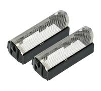 vhbw 2x Grille remplacement pour Braun 424 pour rasoir électrique + cadre, noir/argenté