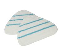 vhbw 2x Housses de rechange compatible avec Clean Maxx nettoyeur à vapeur, balai vapeur - polyamide / polyester, bleu / blanc
