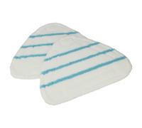 vhbw 2x Housses de rechange compatible avec Clean Maxx nettoyeur à vapeur, balai vapeur - polyamide / polyester, bleu / blanc