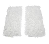 vhbw 2x Housses de rechange compatible avec Kärcher SV 1802, SV 1902, SV 7 nettoyeur à vapeur - microfibre, blanc 21 x 9,4 x 0,25cm