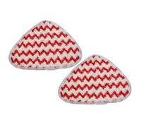 vhbw 2x Housses de rechange compatible avec Vileda Steam nettoyeur à vapeur, balai vapeur - microfibre, blanc / rouge